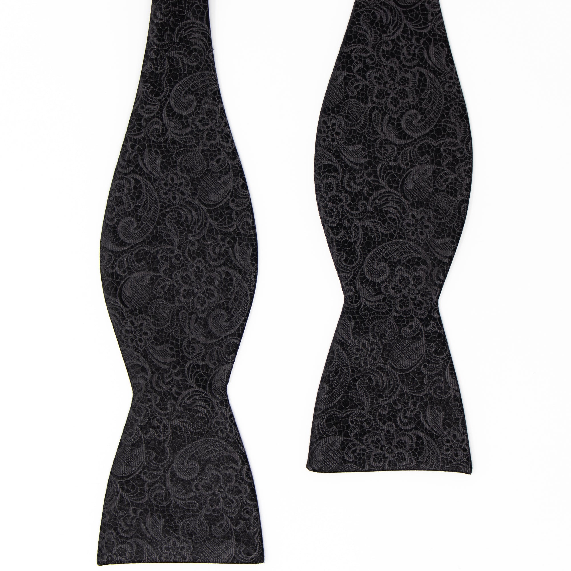 Black Brocade Silk Ties
