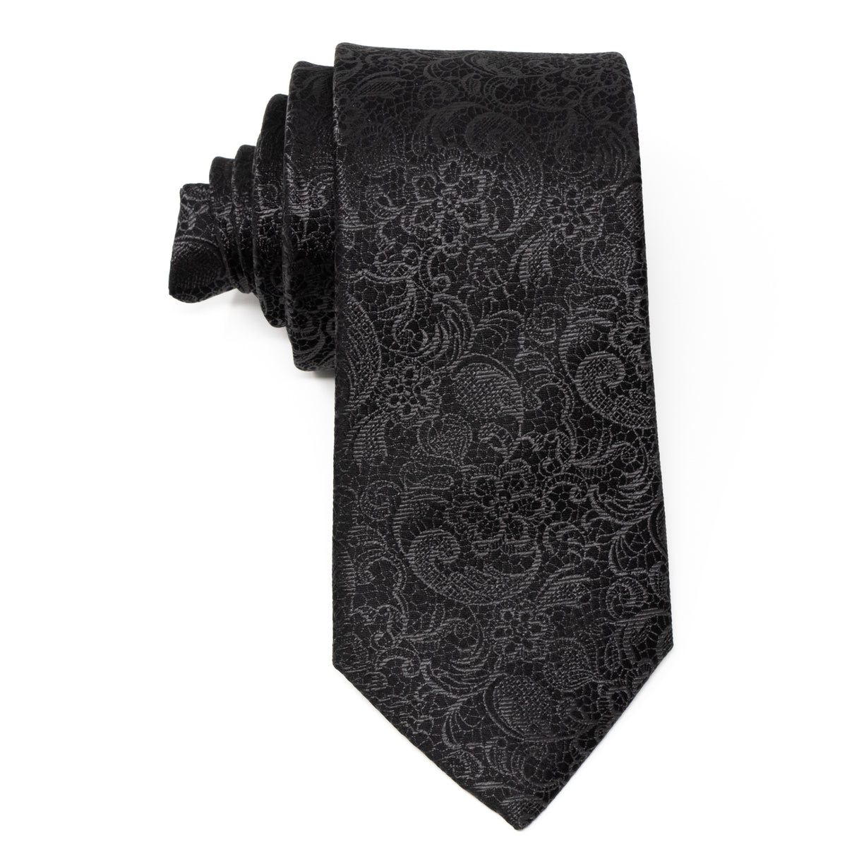 Black Tie Affair Silk Men&#39;s Neck Tie Top View