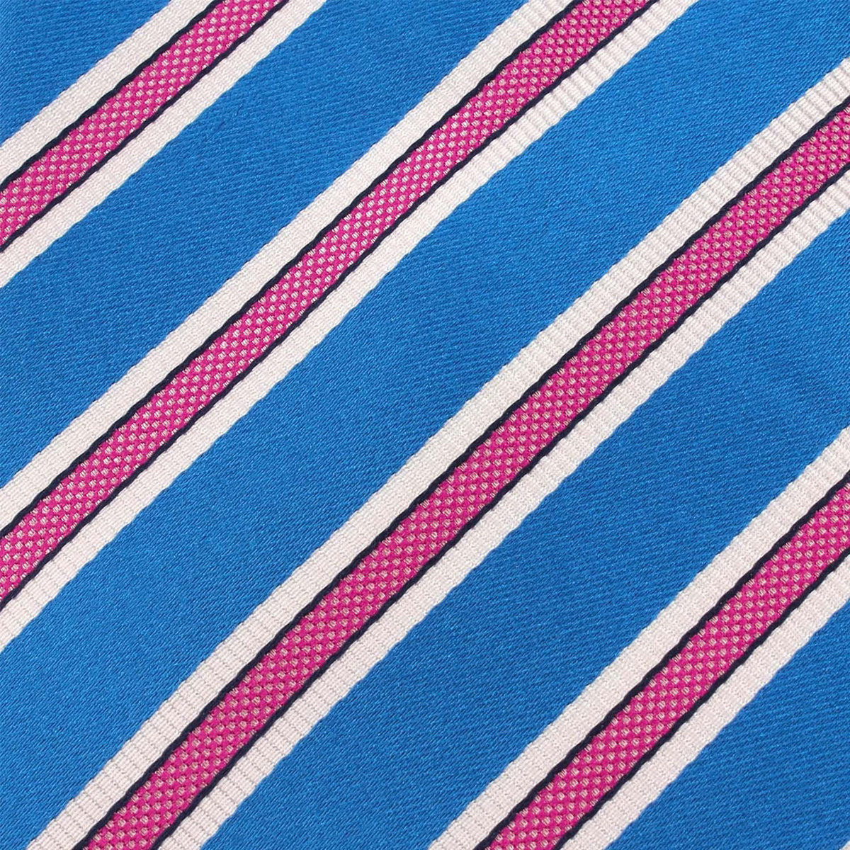 Cotton Candy - Blue and Pink Stripes Pre-Tied Bow Tie Fabric