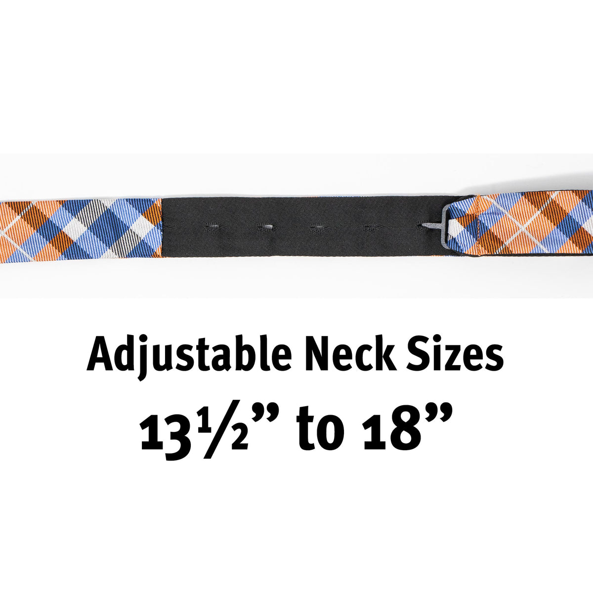 Joyfully Orange Plaid - Adult Size - Self-Tie
