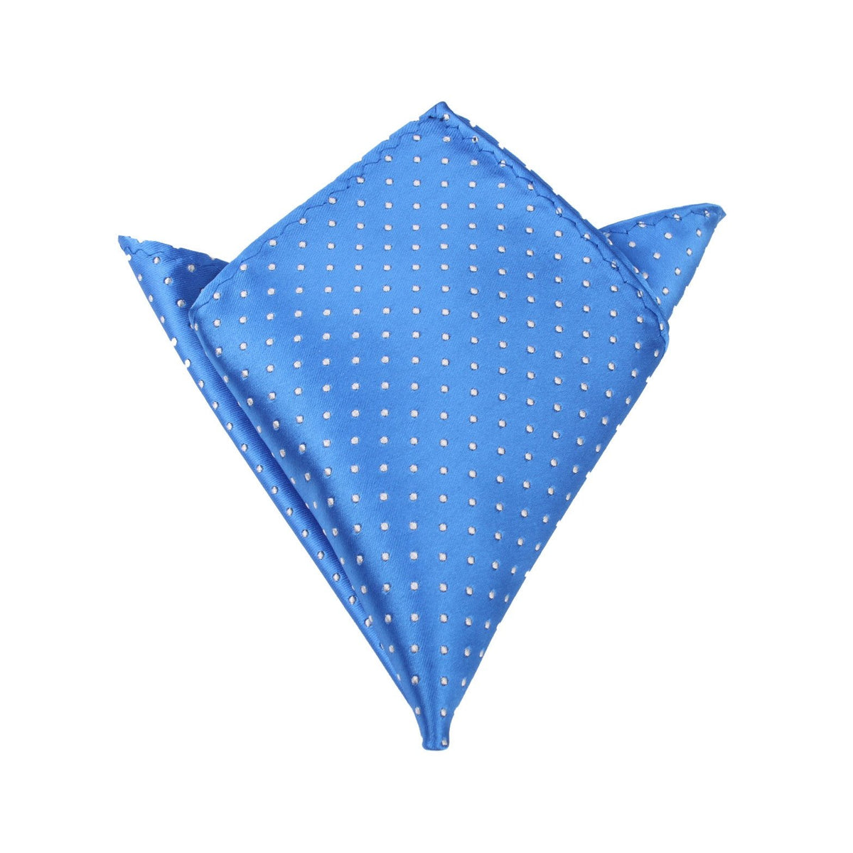 Light It Up Blue Pocket Square - Blue and White Polkadot Pocket Square