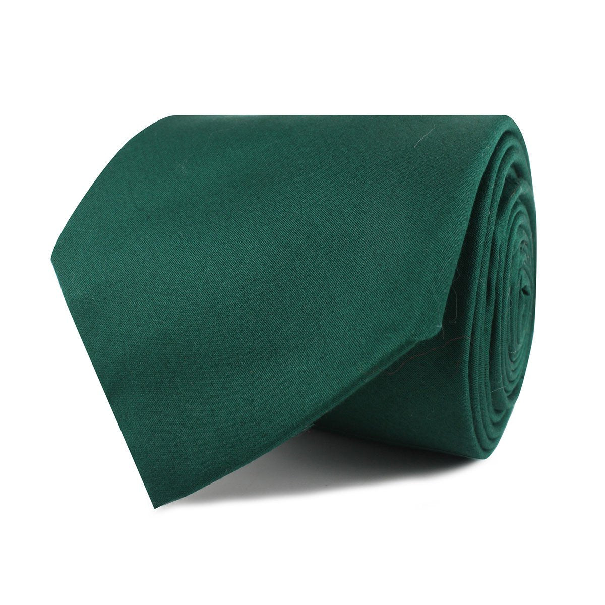 Solid green mens neck tie - front view