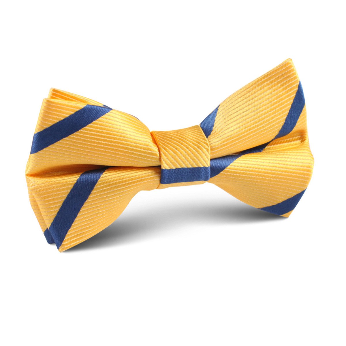 Yellow and Blue Stripes Kids Bow Tie