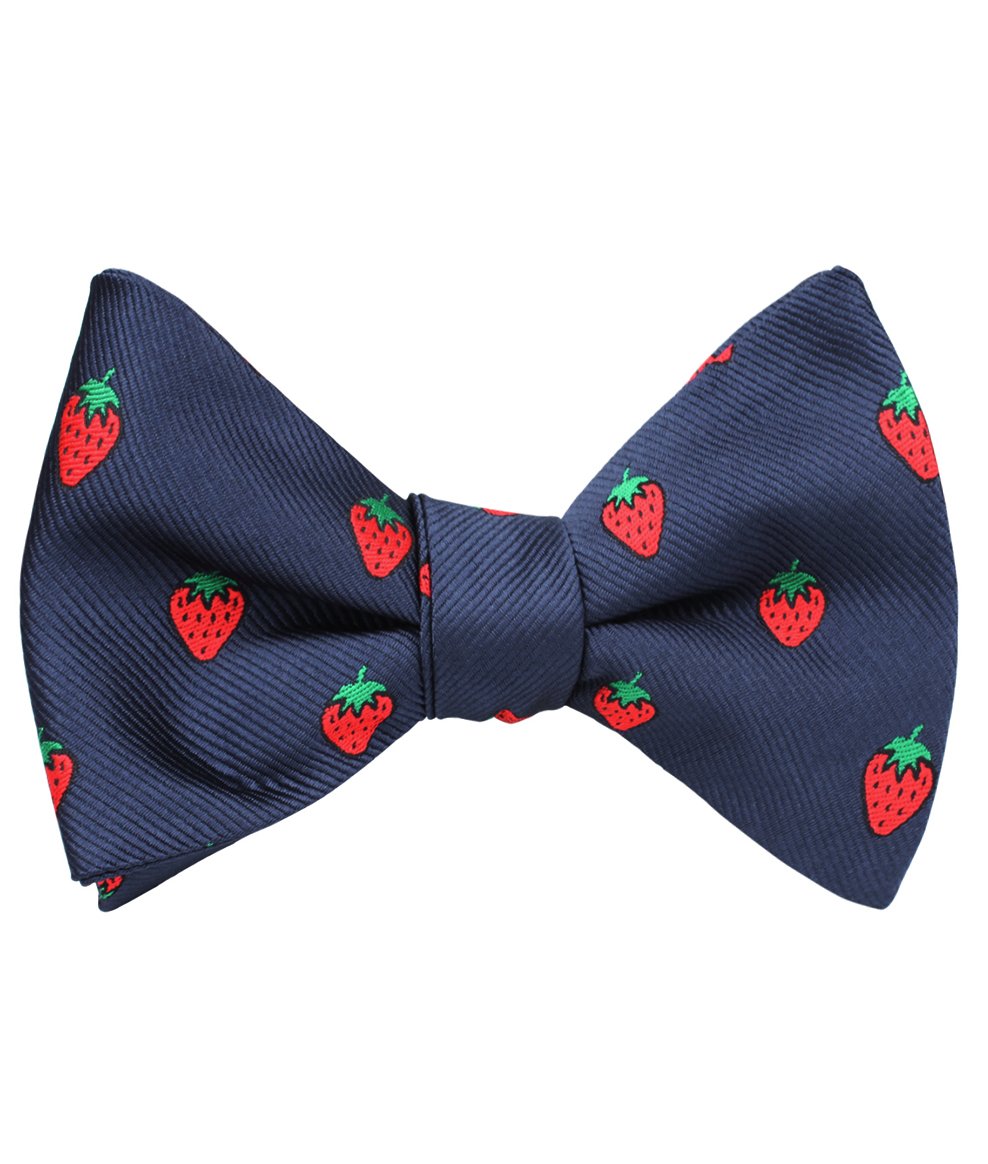 Strawberry Picking Bow Tie - Adult Size - Self-Tie