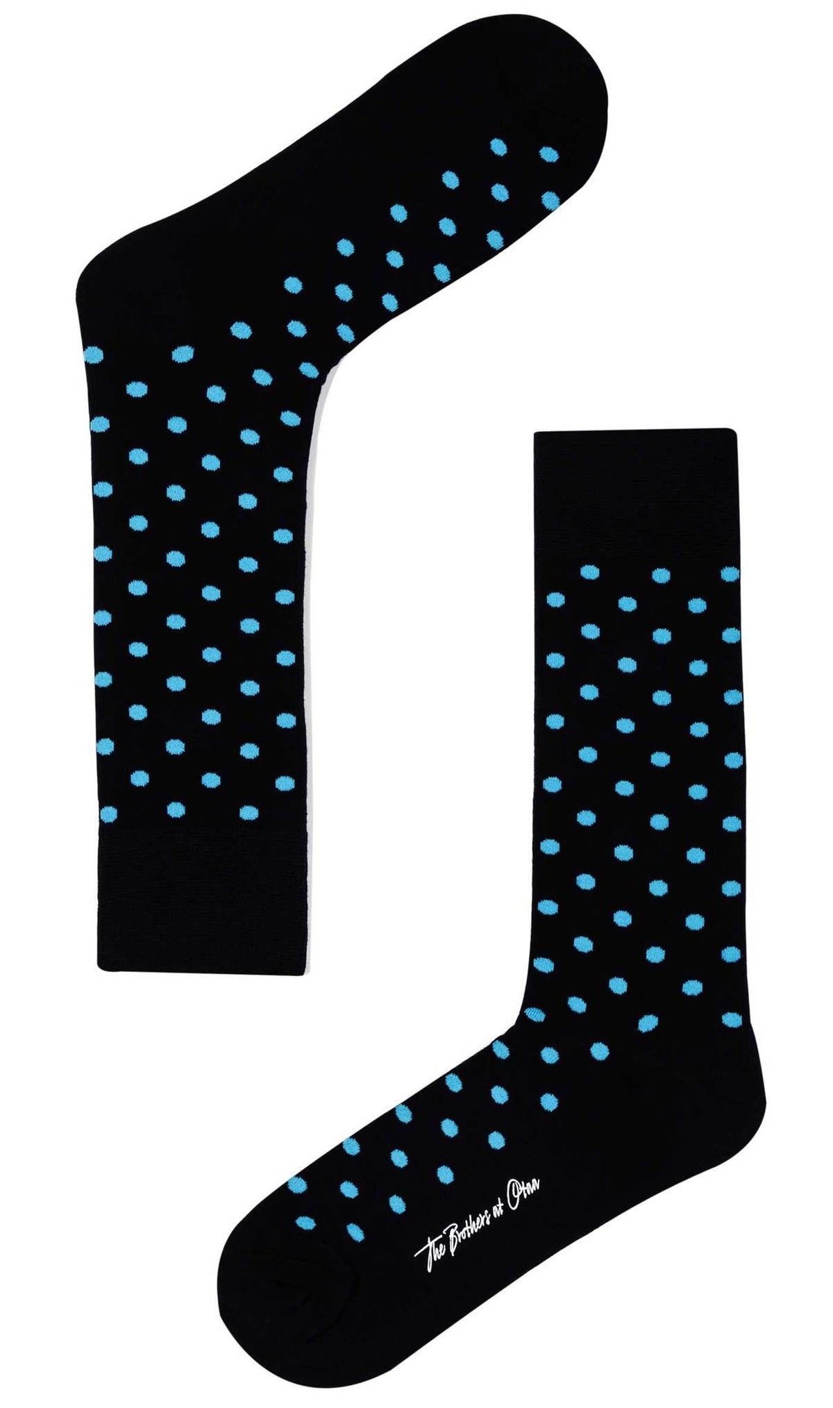 Strike A Pose Socks dark blue with light blue dots dress socks