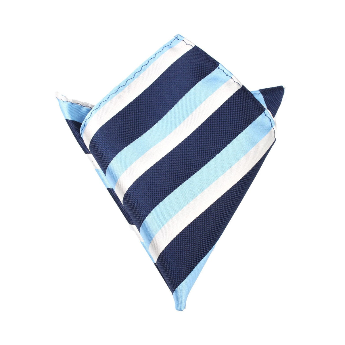 Weekend in the Hamptons - Blue White and Silver Pocket Square