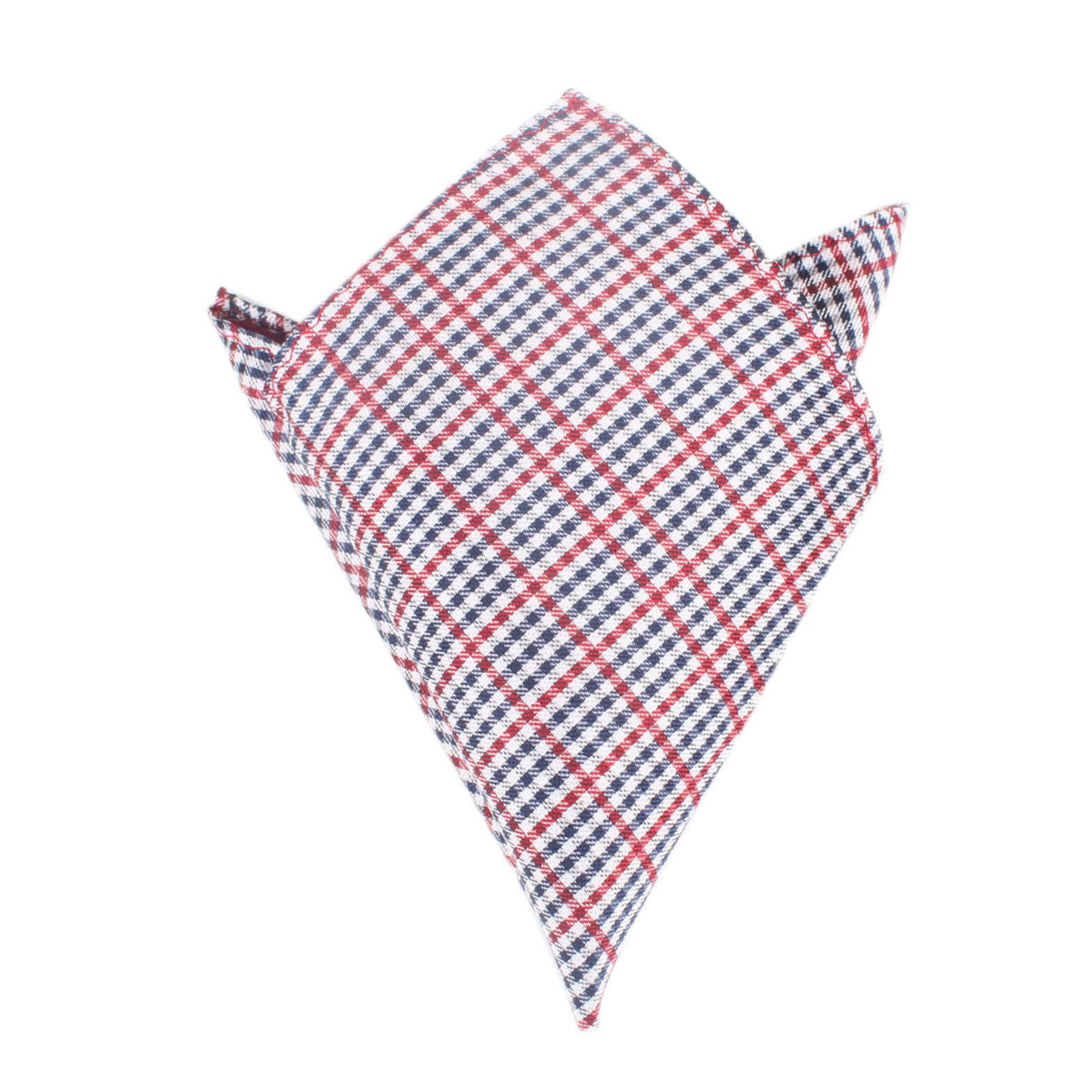 red white &amp; blue plaid pocket square