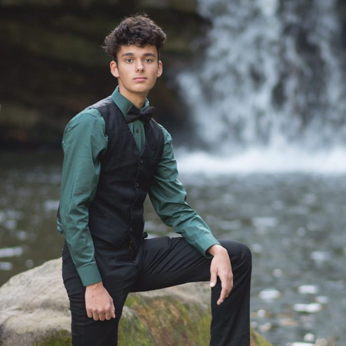 black dress shirt green tie Groom in a Black Suit and Green Tie