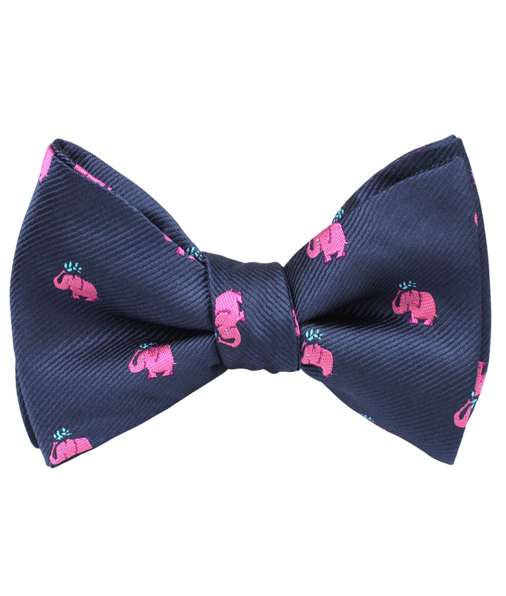  Pink Elephant Spraying Water Pre-Tied Bow Tie