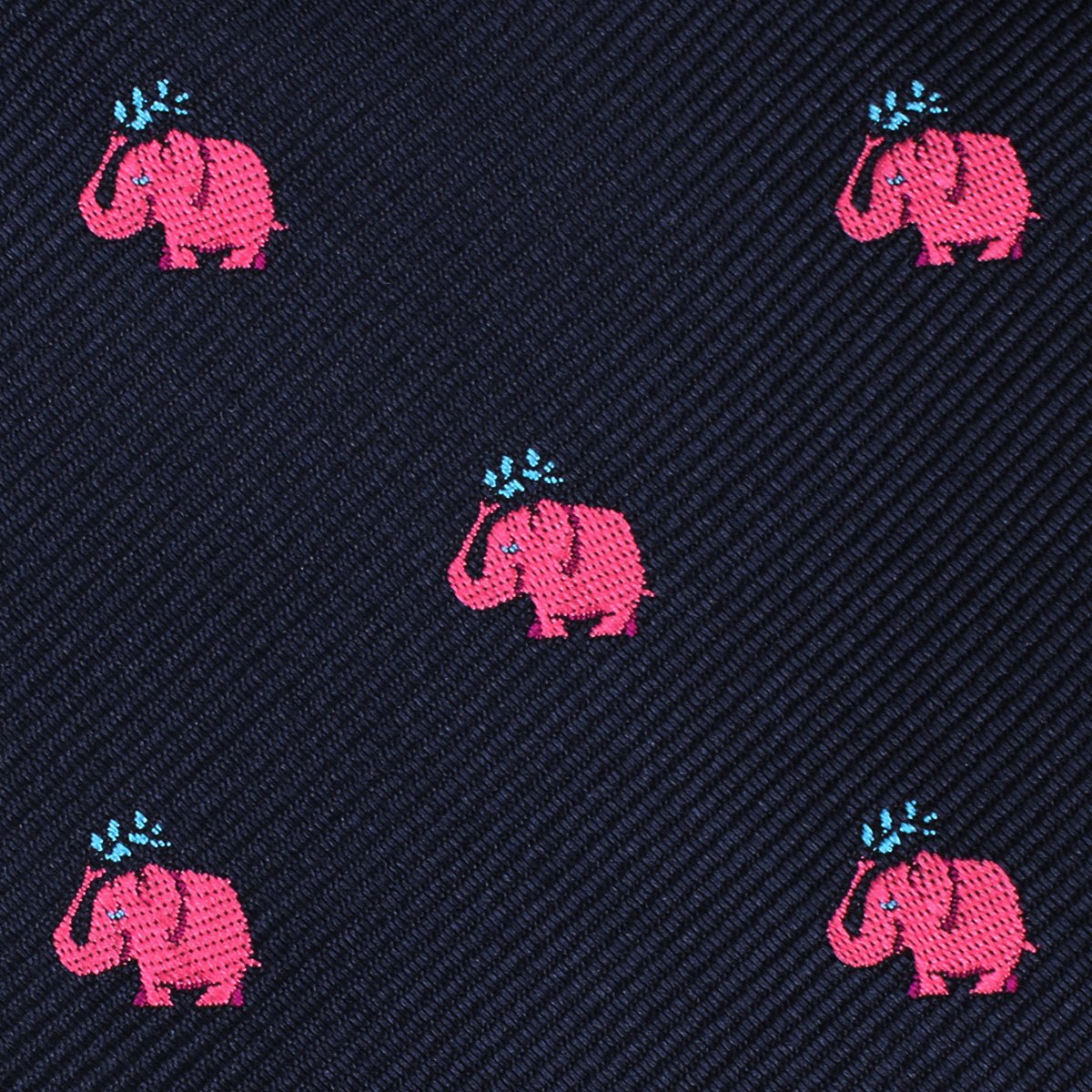  Pink Elephant Spraying Water Kids Bow Tie Fabric