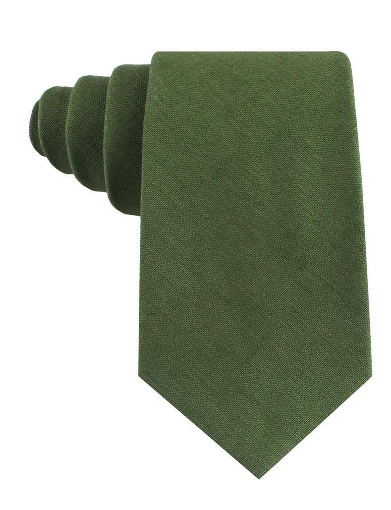 Nature&#39;s Harmony - green linen necktie