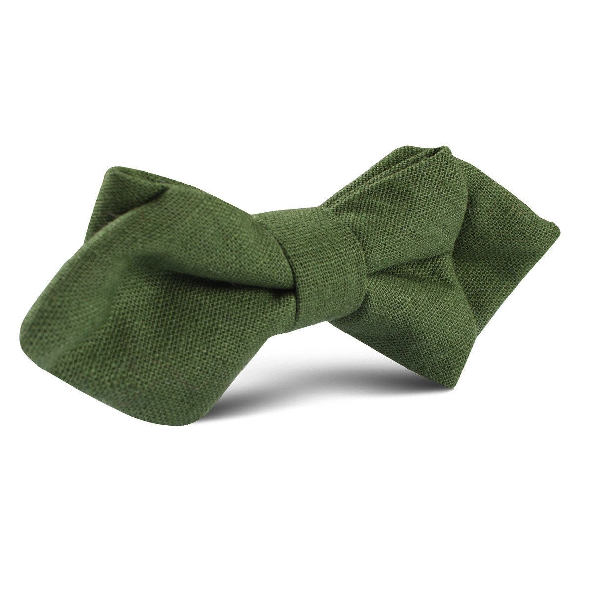 Nature&#39;s harmony - hunter green linen bow tie pre-tied