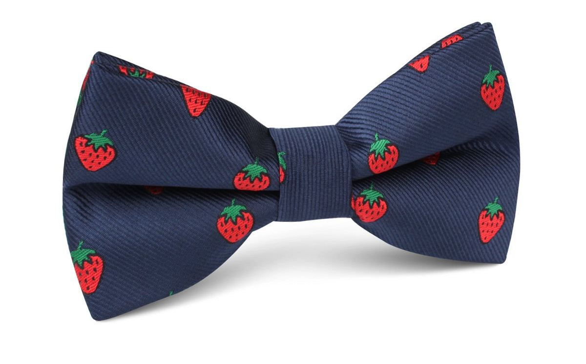 Strawberry Picking Pre-Tied Bow Tie - Adult Size